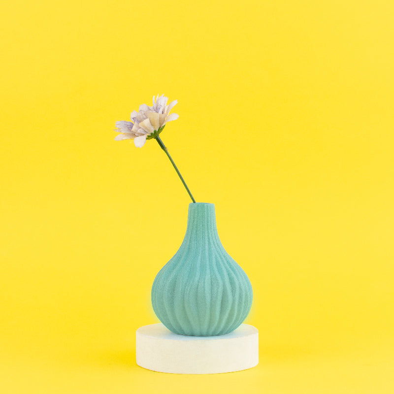 Modern Textured Mini Flower Vase Vases June Trading Mint Green  