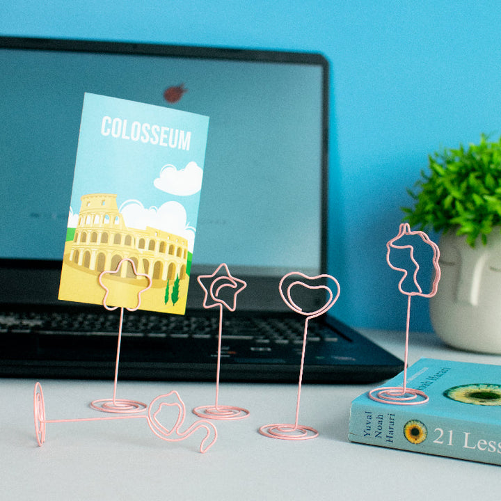 Desktop Metal Card Holder Stand Metal Stand June Trading   