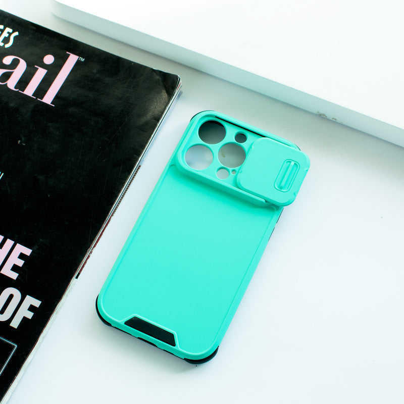 Colour Me Vivid Camera Slider Apple iPhone 14 Pro Cover iPhone 14 Pro June Trading Turquoise Blue  