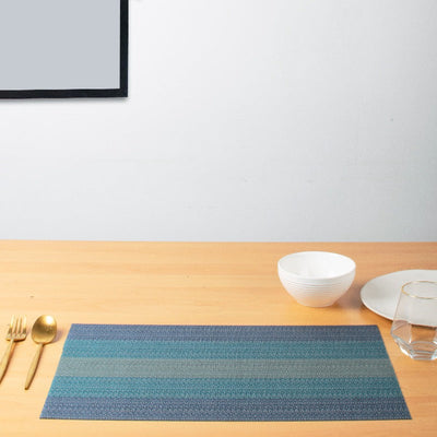 Cerulean Blue Table Mats Set | 6 Pcs Tablemat The June Shop   