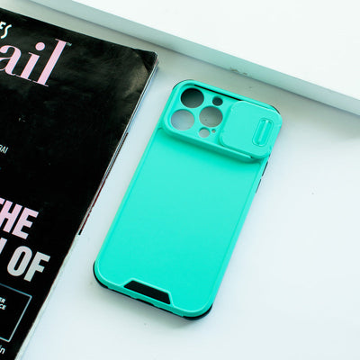 Colour Me Vivid Camera Slider Apple iPhone 14 Pro Max Cover iPhone 14 Pro Max June Trading Turquoise Blue  