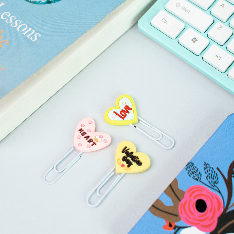 Heart Paper Clips - Assorted (Set Of 3)