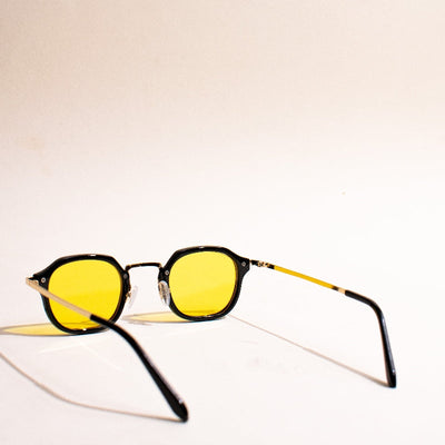 For The Gram Square Yellow & Gold Sunglass Eyewear The June Shop   