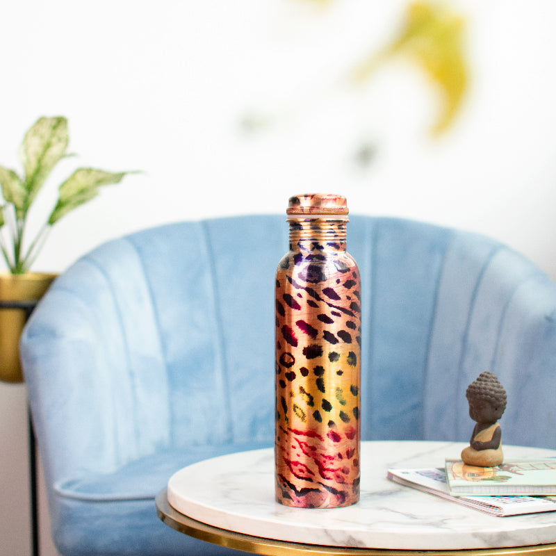 Leopard Printed Copper Bottle Bottles June Trading   