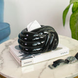 Knotted Elegance Ceramic Tissue Holder