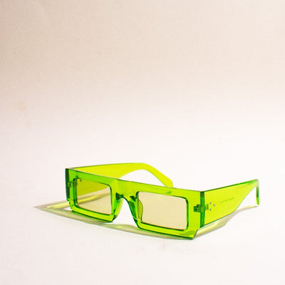 Retro Punk Lime Green Sunglass Eyewear June Trading   