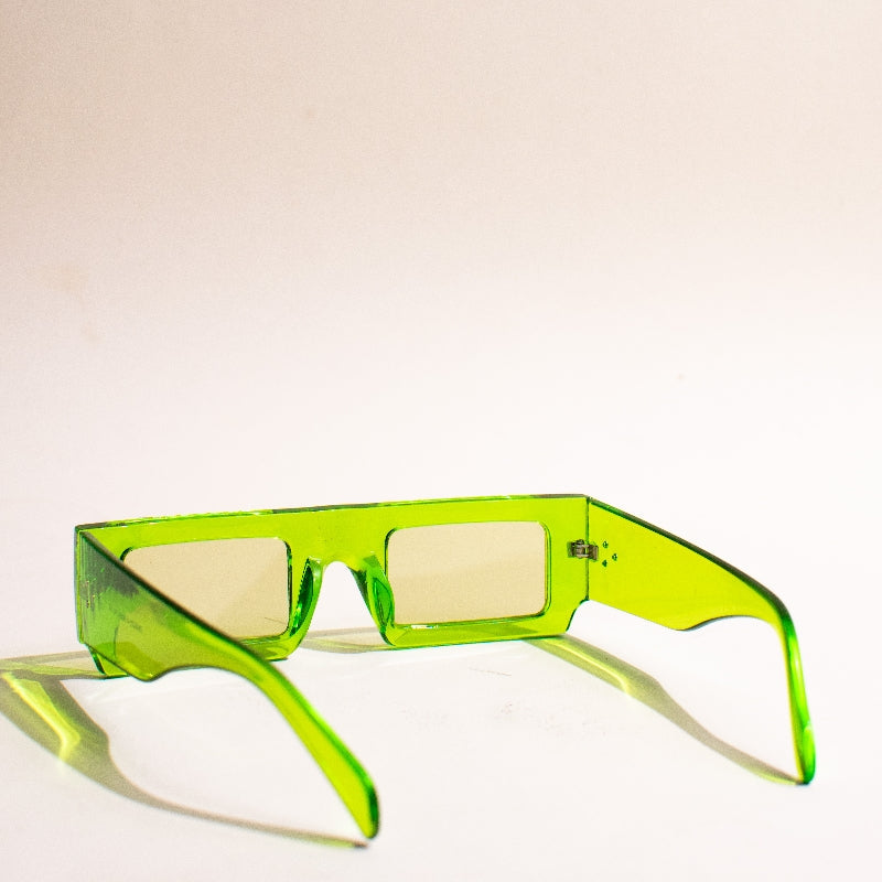 Retro Punk Lime Green Sunglass Eyewear June Trading   