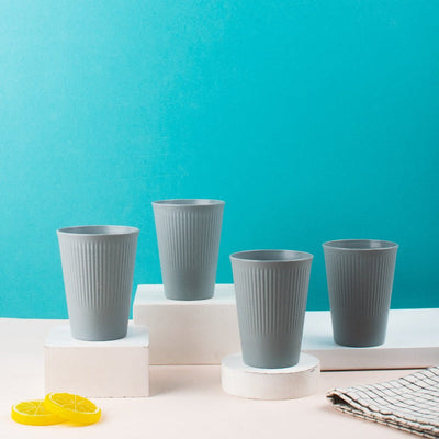 Drink Up Contemporary Tumbler Set Of 4 (Wheat-Straw) Travel Mug The June Shop Dolphin Shadow  