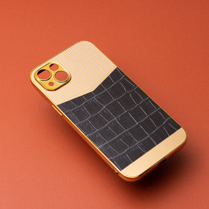 Golden Royally Black Luxury Embossed Design iPhone Cover Mobile Phone Cases June Trading iPhone 14 Plus  