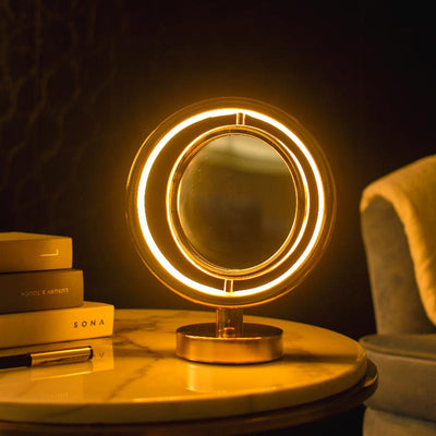 Circular Photo Frame Touch Sensor Lamp