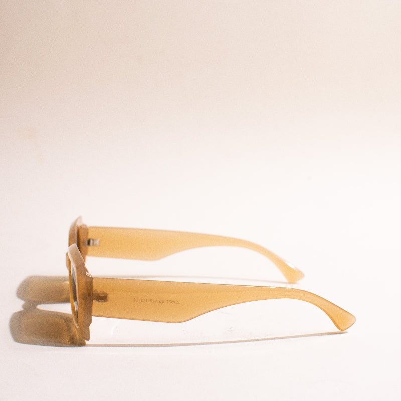 Dress To Kill Rectangle Light Orange Sunglass Eyewear June Trading   