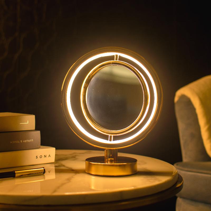 Circular Photo Frame Touch Sensor Lamp