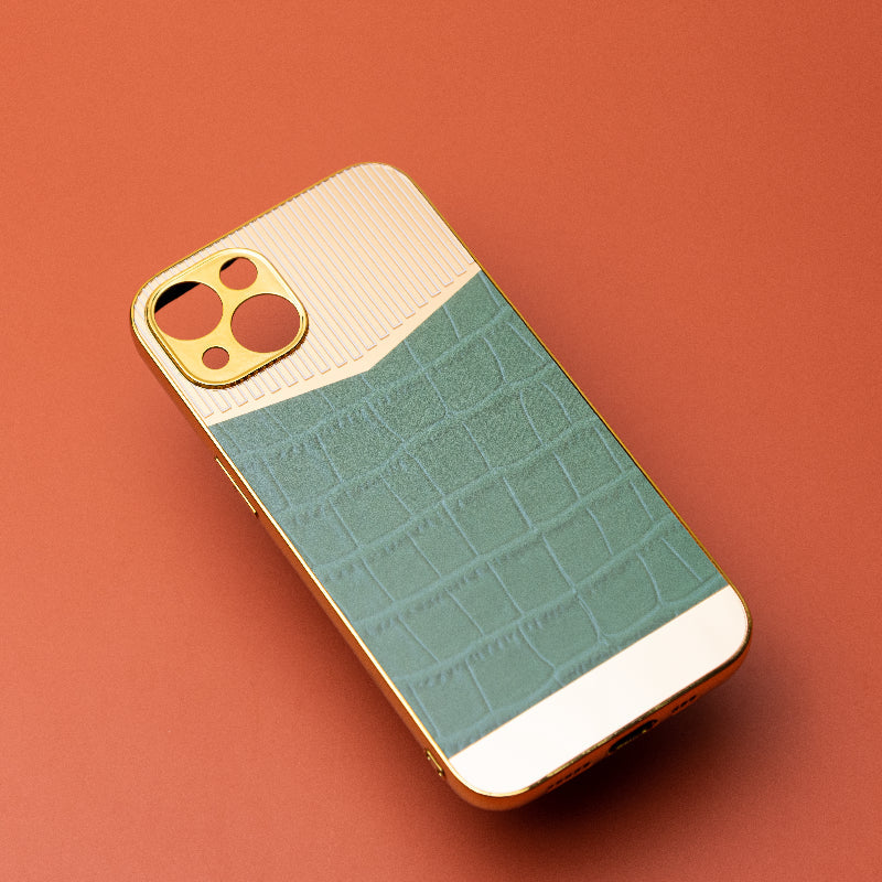 Golden Fern Green Luxury Embossed Design iPhone Cover Mobile Phone Cases June Trading iPhone 13  