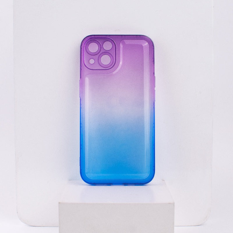 Dual Splash Clear Silicone Apple iPhone 13 Cover iPhone 13 June Trading Berry Purple & Blue  