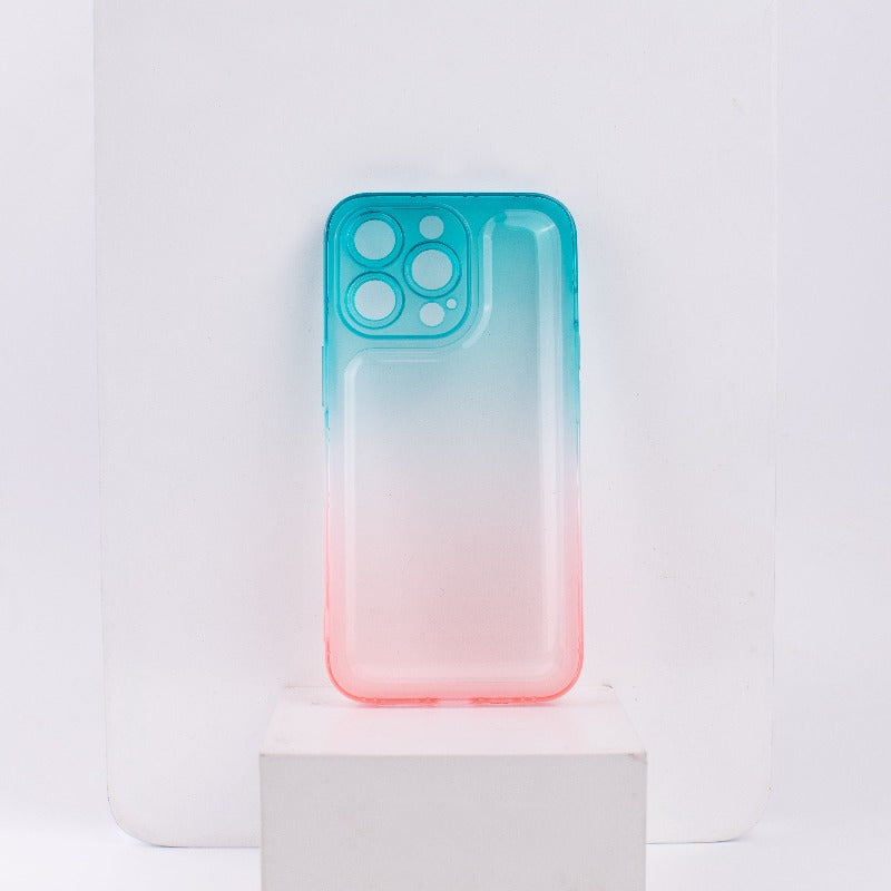 Dual Splash Clear Silicone Apple iPhone 13 Pro Cover iPhone 13 Pro June Trading Teal & Pink  
