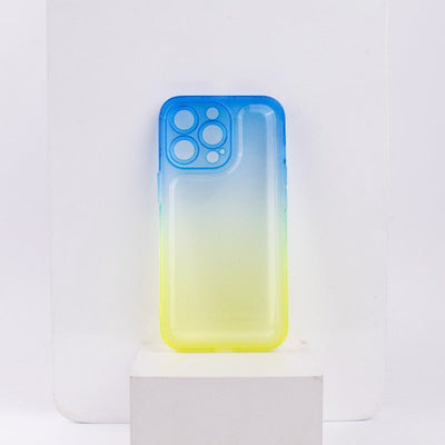 Dual Splash Clear Silicone Apple iPhone 13 Pro Cover iPhone 13 Pro June Trading Blue & Yellow  