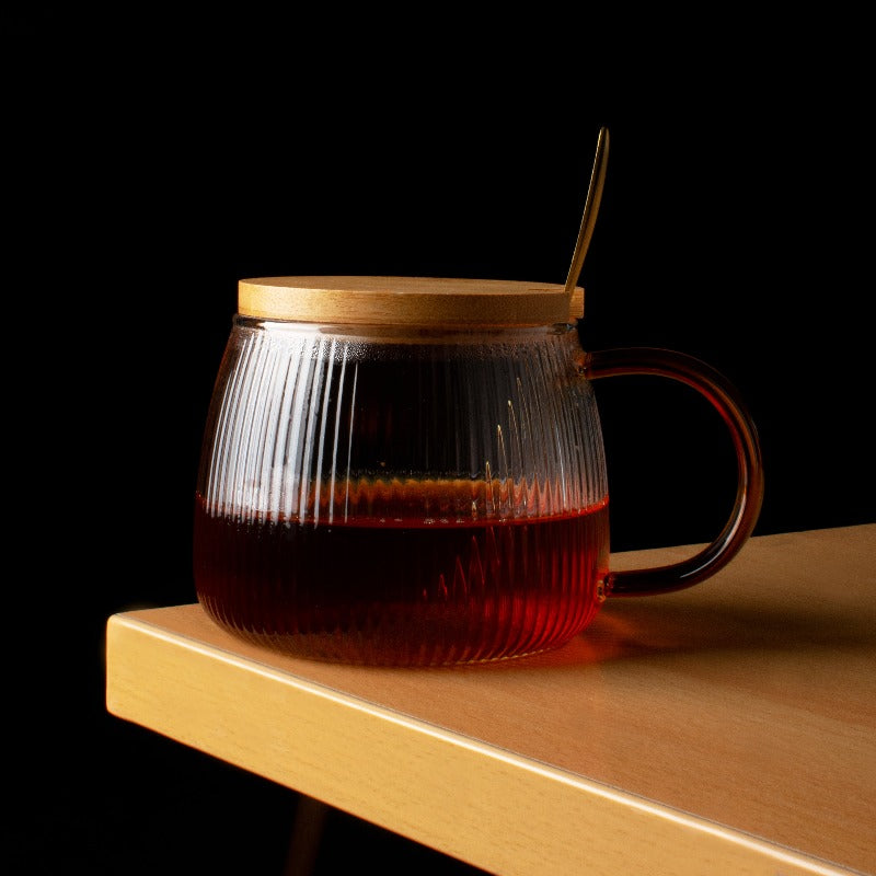 Ripple Coffee Mug with Lid & Spoon