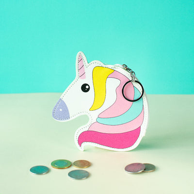 Quirky Coin Pouch with Keychain Keychain June Trading Unicorn  