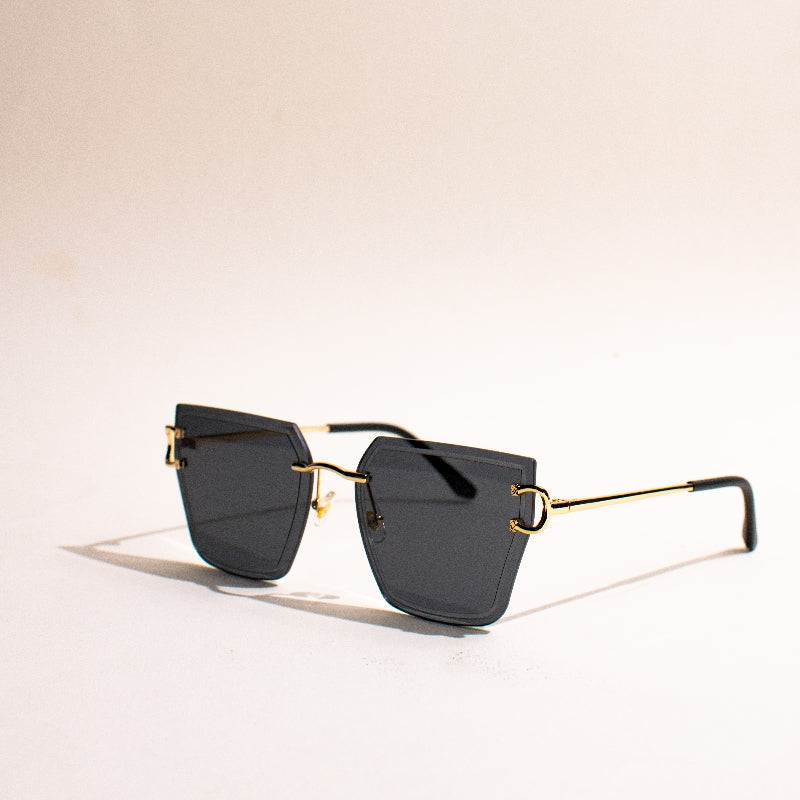 Glam Affair Square Cateye Black Sunglass Eyewear June Trading   