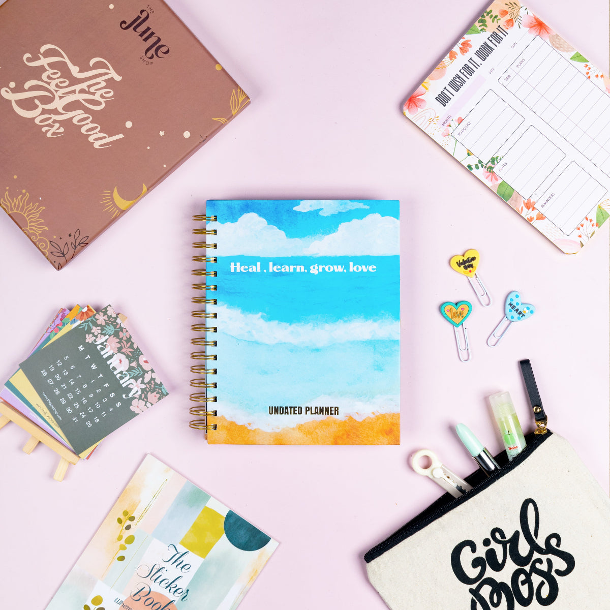 The Feel-Good Planner Box™ |  Heal. Learn. Grow. Love. Edition