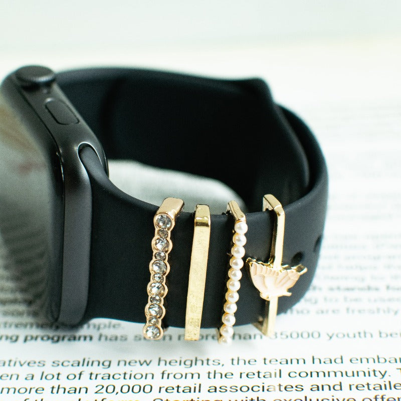 Wing It Gold Smartwatch Band Accessories Set Watch Band Accessories June Trading   