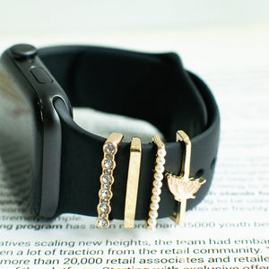 Wing It Gold Smartwatch Band Accessories Set Watch Band Accessories June Trading   