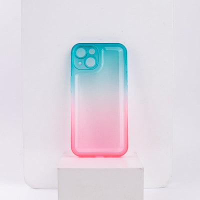Dual Splash Clear Silicone Apple iPhone 14 Cover iPhone 14 June Trading Teal & Pink  