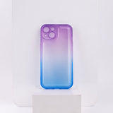 Dual Splash Clear Silicone Apple iPhone 14 Cover iPhone 14 June Trading Berry Purple & Blue  