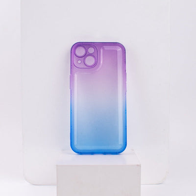 Dual Splash Clear Silicone Apple iPhone 14 Cover iPhone 14 June Trading Berry Purple & Blue  