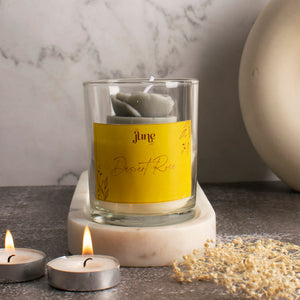 Halcyon Blossom Votive Aroma Candle Candles The June Shop Dessert Rose  