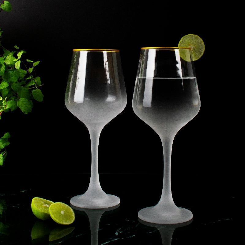 Cosmopolitan Retreat Frosted Glass (Set of 2) Glasses June Trading   