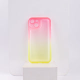 Dual Splash Clear Silicone Apple iPhone 14 Cover iPhone 14 June Trading Pink & Yellow  