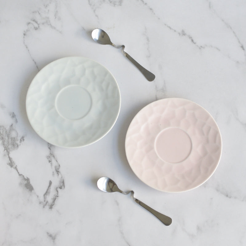 Pastel Crumple Texture Tea Cup & Saucer Set Tea Cups ERL   