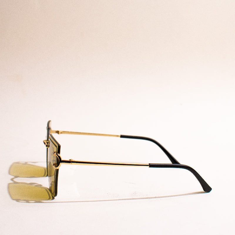 Glam Affair Square Cateye Yellow Sunglass Eyewear June Trading   