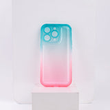 Dual Splash Clear Silicone Apple iPhone 14 Pro Cover iPhone 14 Pro June Trading Teal & Pink  