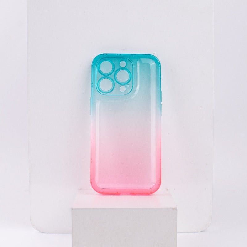 Dual Splash Clear Silicone Apple iPhone 14 Pro Cover iPhone 14 Pro June Trading Teal & Pink  