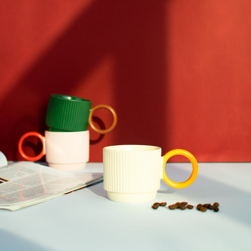 Peppy Ripple Texture Ceramic Mug Coffee Mugs June Trading   