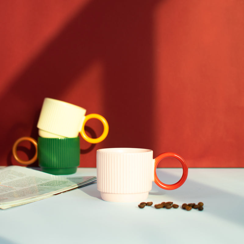 Peppy Ripple Texture Ceramic Mug Coffee Mugs June Trading   