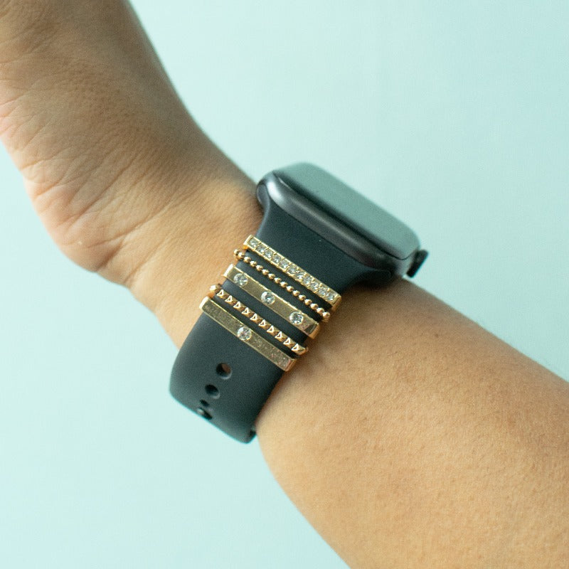 Bling It Gold Smartwatch Band Accessories Set Watch Band Accessories June Trading   