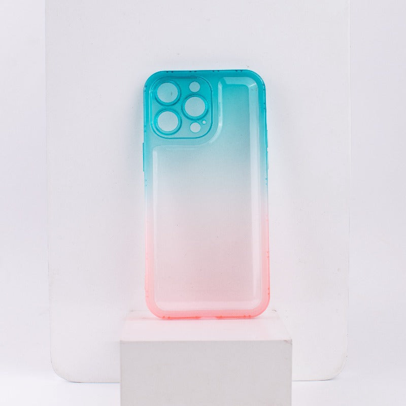 Dual Splash Clear Silicone Apple iPhone 14 Pro Max Cover iPhone 14 Pro Max June Trading Teal & Pink  