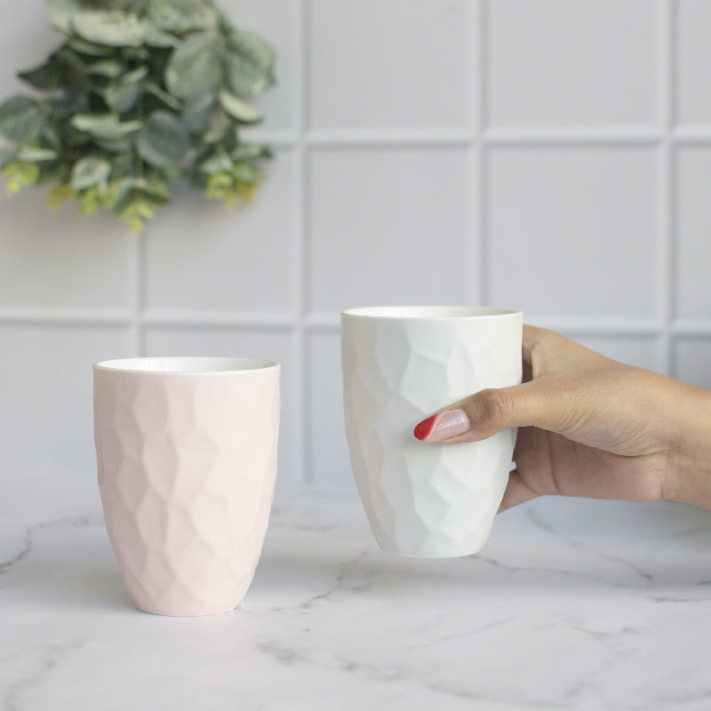 Soft Hue Crumple Texture Coffee Mug Coffee Mugs ERL   