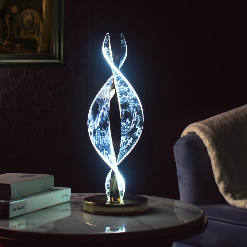 Celestial Marble Flame Table Lamp