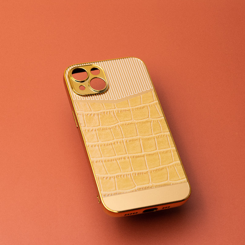 Golden Tuscan Sun Luxury Embossed Design iPhone Cover Mobile Phone Cases June Trading iPhone 14  