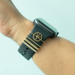 Peace & Love Gold Smartwatch Band Accessories Set Watch Band Accessories June Trading   