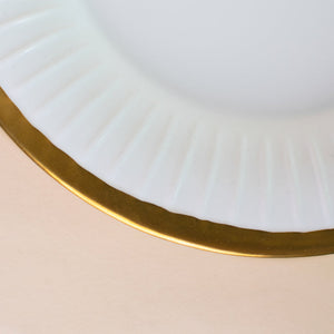 Aurulent Rim Crinkled Starter Plate (8 Inches) Pasta Bowl June Trading   