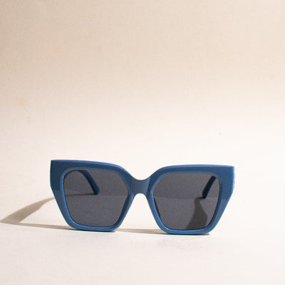 Sun Block Blue Oversized Sunglass Eyewear June Trading   