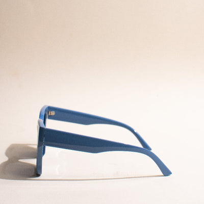 Sun Block Blue Oversized Sunglass Eyewear June Trading   