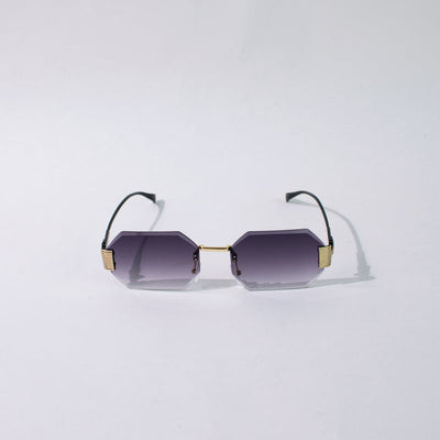 Vintage Octagon Ombre Purple Sunglass Eyewear June Trading   