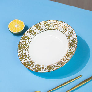 Aurulent Patch Rim Pasta Bowl Bowls June Trading   