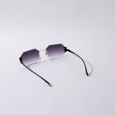 Vintage Octagon Ombre Purple Sunglass Eyewear June Trading   